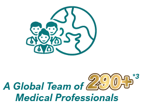 A Global Team of 290+ Medical Professionals