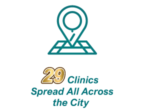 29 Clinics Spread All Across the City